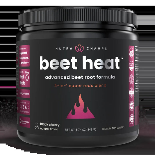 Beet Root Powder Circulation Supplement | Superfood Powder Nitric Oxide Supplement with Beetroot Juice, Super Reds Powder & Grape Seed Extract | No Sugar Beet Supplement