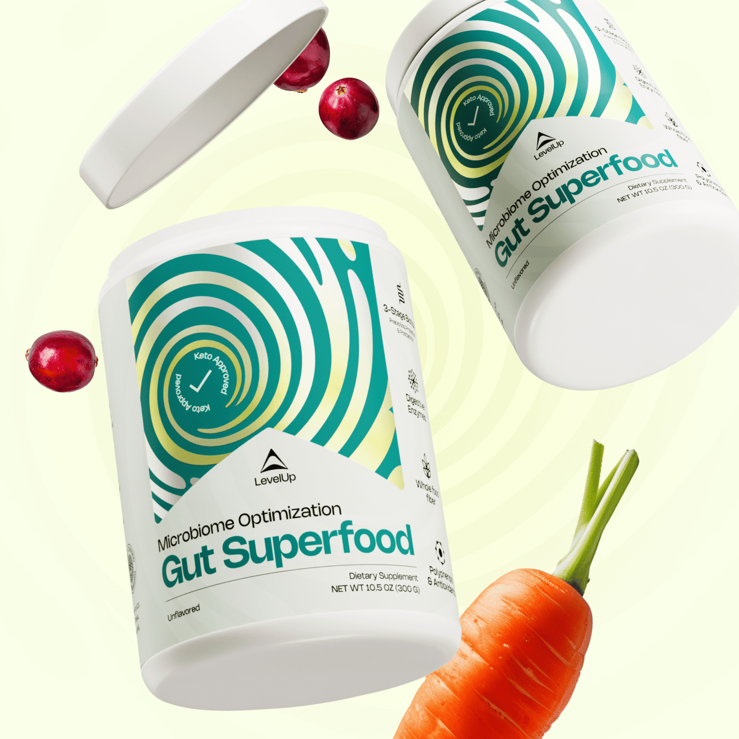 Gut Superfood, Fiber Supplement for Leaky Gut, Digestive Problems, Stomach Discomfort, Prebiotic Probiotic Postbiotic XOS Supplement, Gluten-Free, No Additives, Total Gut Health (Unflavored)