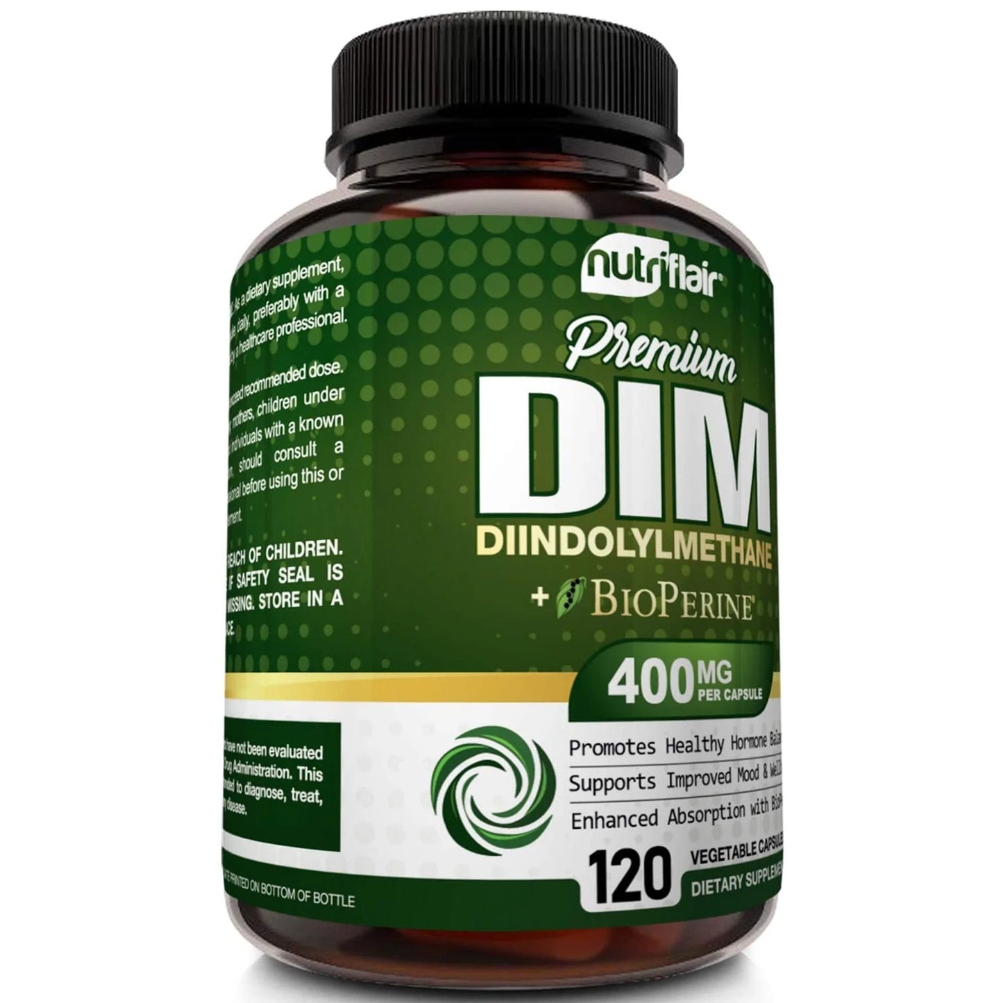 DIM Supplement Hormonal Balance Supplements for Women and Men 120 Vegetable Capsules