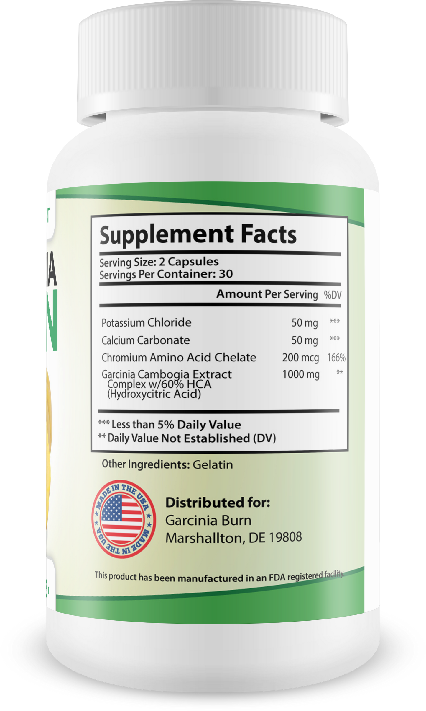 Garcinia  - Dietary Supplement - Weight Loss Supplement - Appetite Suppressant - Metabolism Booster - Carb Blocker