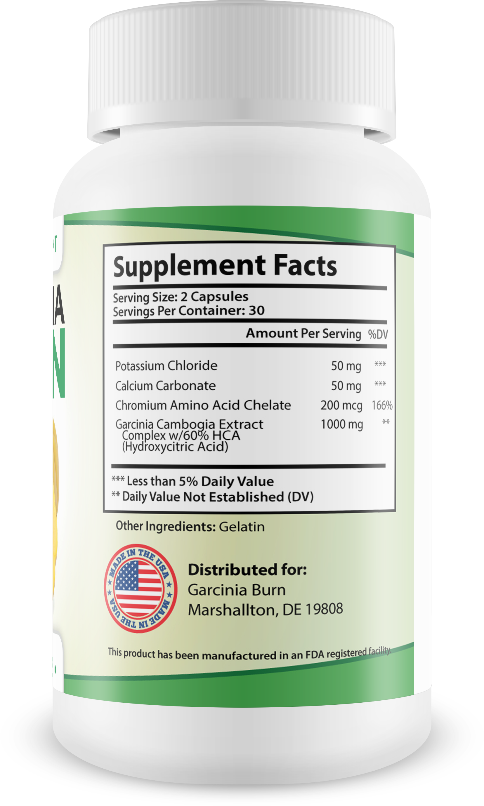 Garcinia  - Dietary Supplement - Weight Loss Supplement - Appetite Suppressant - Metabolism Booster - Carb Blocker