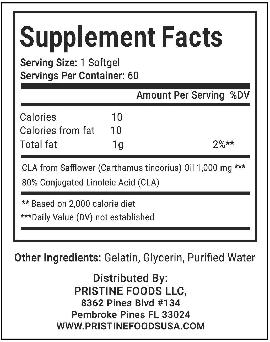 Premium CLA Supplement for Fat Burning, Muscle Building, and Immune Support - High-Quality Formula for Enhanced Health and Fitness Goals, 60 Softgels by